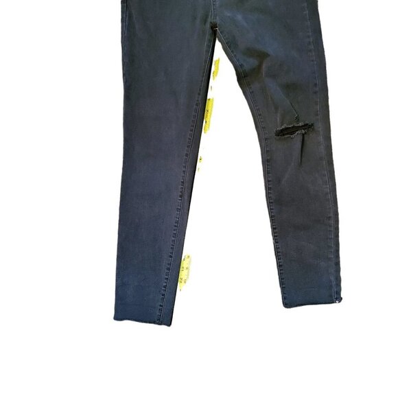 91 Cotton On High Grazer Skinny High Rise Distressed Black Jeans - Picture 3 of 11